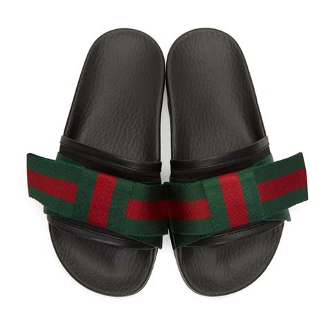 womens gucci bow slides|gucci slides.